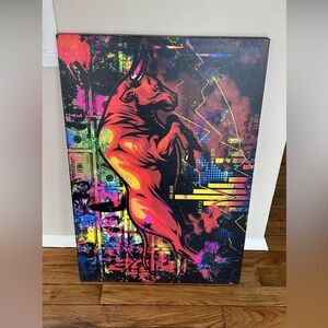 Stock market art. Bought and never hung up, been sitting in closet